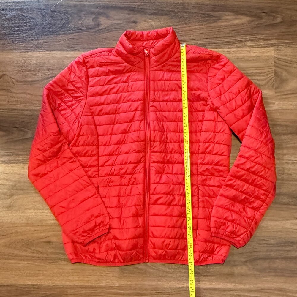 Joe Fresh Women's Red Puffer Jacket XL Quilted Zip Up Warm Fall Outerwear - Picture 2 of 5